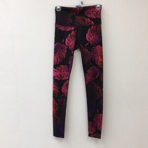 Noli Punk Black Yoga Pants With Palm Leaves Leggings Size XS EXCELLENT Condition